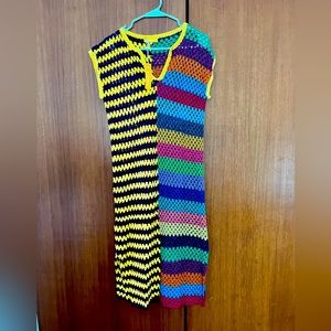 Rose Carmine Crochet Dress Sz 2